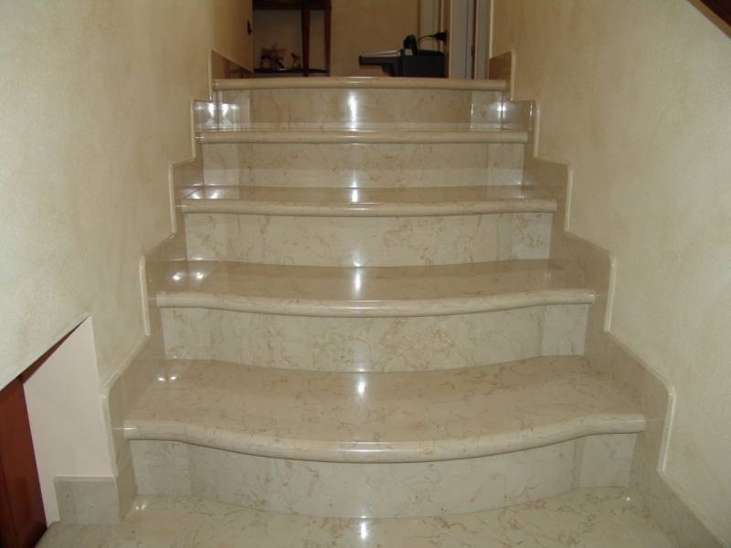 Escada de Mármore Crema Marfil Preço Centro - Escada de Granito Travertino