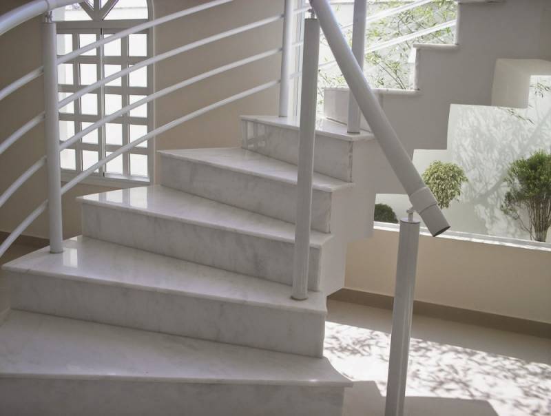 Quanto Custa Escada de Mármore Branco Vila Medeiros - Escada de Granito Branco