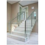 escada de granito branco Casa Verde