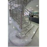 escada de mármore externa preço Bixiga